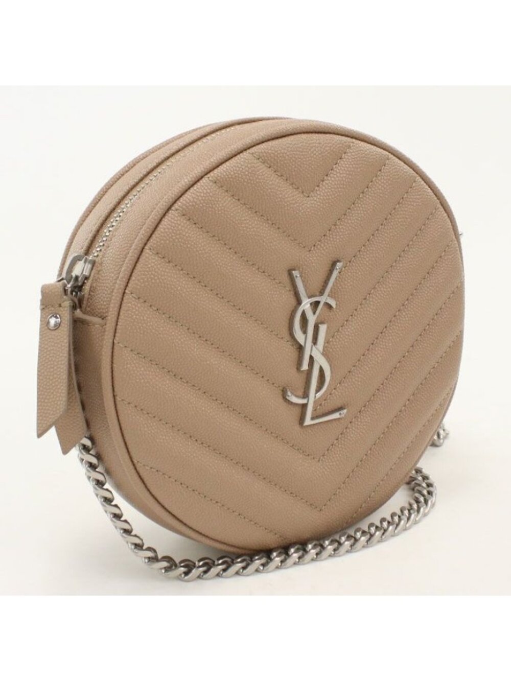 Saint Laurent Chain Vinyl Shoulder Bag Calfskin